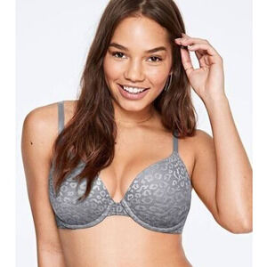 PINK Victoria's Secret Wear Everywhere Lace Push-Up Bra Violet Women's 32A